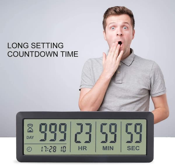 Digital Nedtelling Dager Timer Klokke - Aimilar 999 Dager Nedtelling Klokke Timer black