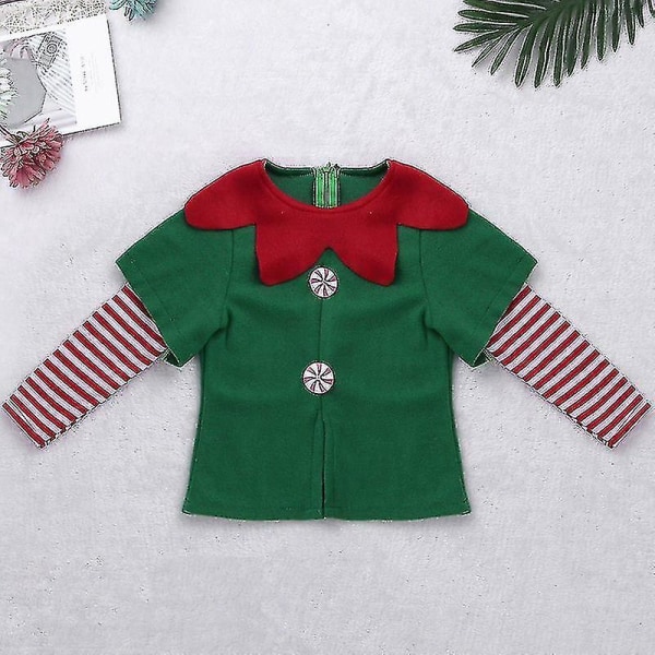 Familiematchende Barn Voksen Jul Elf Fancy Dress Xmas Cosplay Costume-11-12 år-gutter