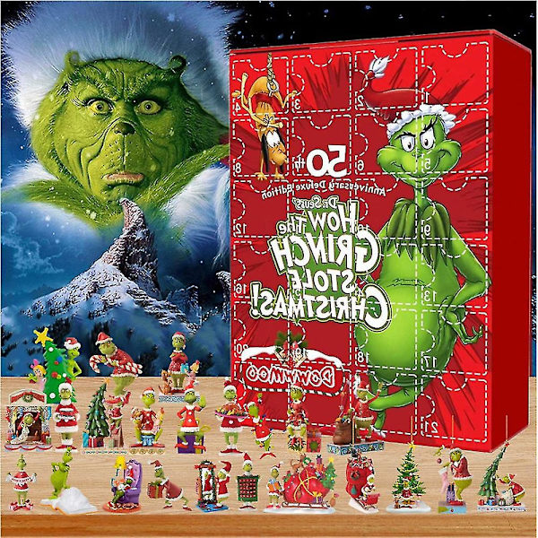 2023 Joulu 24kpl Söpö Sarjakuva Tonttu Figuuri Nuken Adventtikalenteri, 24 Päivää Joulu Adventtikalenterit, Joulu Countdown Kalenteri Lapsille