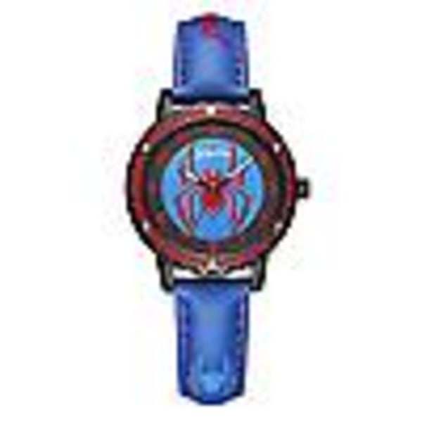 Lasten Spiderman Watch Rannekello Analogiset Kellot Lahjat Blue
