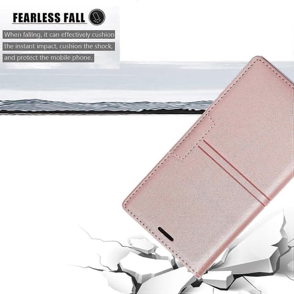 Magnetiskt läderfodral för iPhone 14 Plus Rose Gold