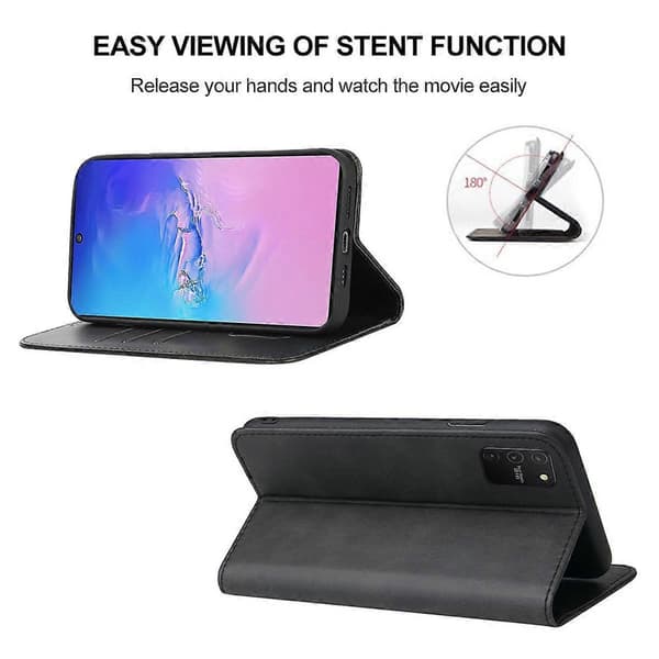 Magnetisk læder telefoncover til Samsung Galaxy S10 Lite, A91, M80s Black