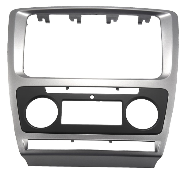 2 Din Radio Fascia Til Skoda Octavia Audio Stereo Panel Montering Installation Dash Kit Trim Frame A Silver Gray