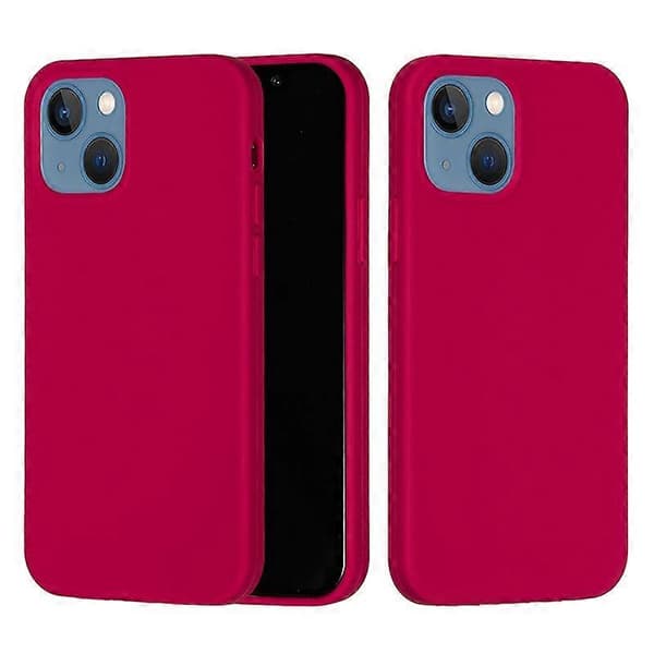 Flexibelt silikonskal för iPhone 15, mjukt foder, anti-droppskydd Pink Rose