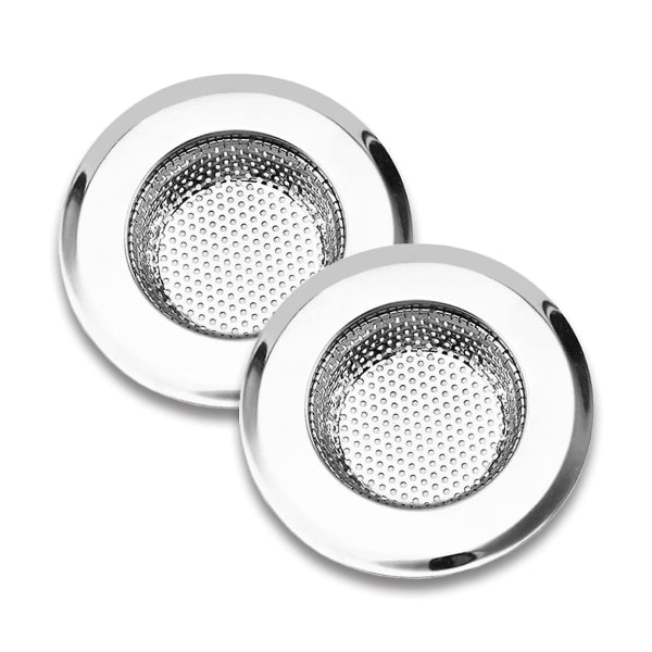 2-packs diskbänkssil - rostfritt stål, stor bred kant 4,5" diameter