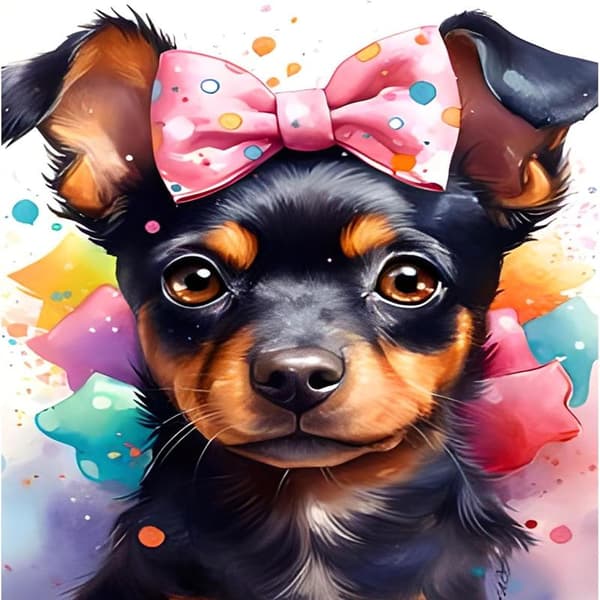 5D Diamantmaleri Loyal Hund 30x40cm (Stil 3)