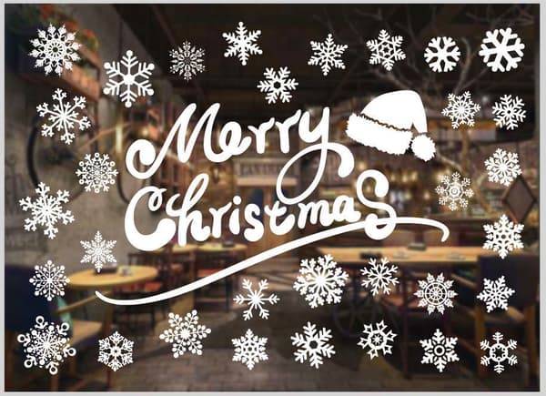 Jultomtestickers, Juletre, Snøfnugg, Snømann, Wi