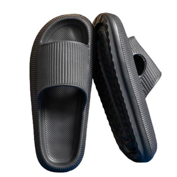 Sommer Slides Hjemmesko Platform Strandsandaler Unisex Hjemmesko Hurtigtørrende-44-45-sort