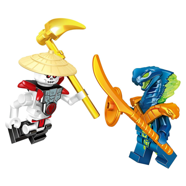 Sæt med 16 stk Ninja minifigurer Kai Jay Sensei Wu Master byggeklodser legetøj