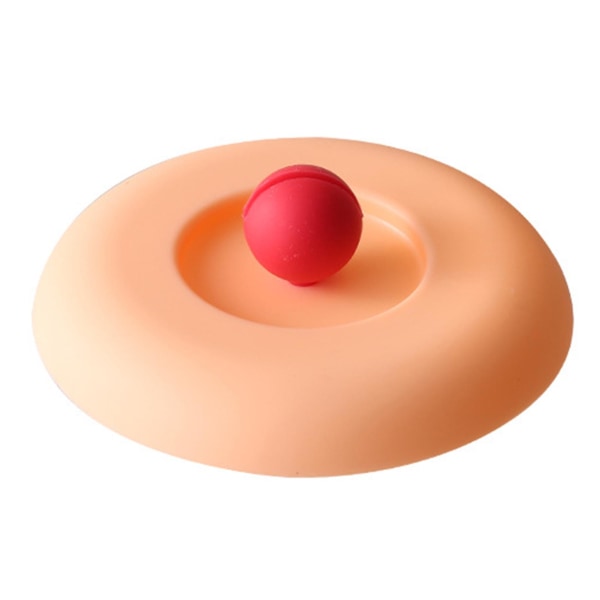Silikonikupin kansi pallon muotoisella kahvalla lusikan pidike Ruokalaatuinen lämmönkestävä pölytiivis ilmatiivis universal pyöreä teekuppi lasimukin cover Pink