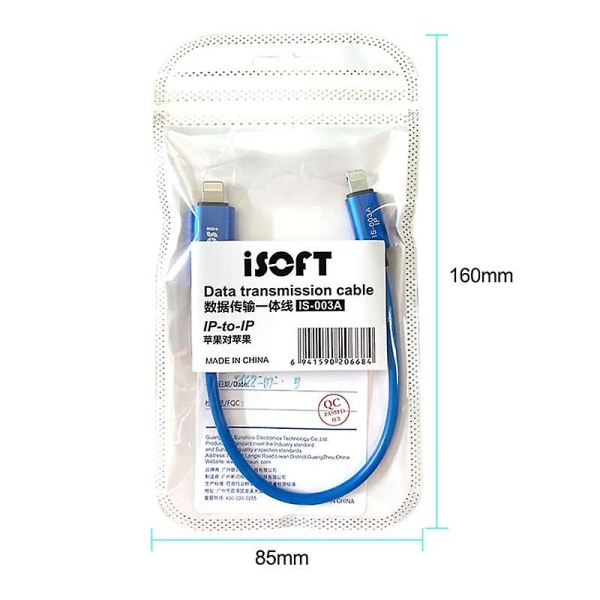 ISOFT IS-003A dataoverføringsledning Lyn-til-lyn-datakabel for iPhone