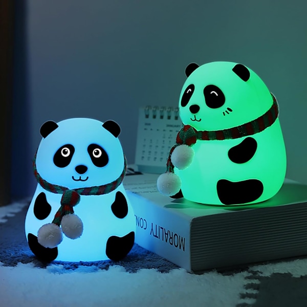 Panda Silikon Natlampe til Børn, Panda Gaver, Søde LED-lamper til Teenpigers Soveværelse, Soveværelsesdekorationer Gaver til Småbørn style1