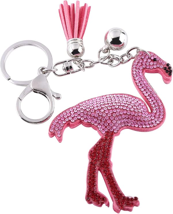 Flamingo Avaimenperä Laukku Riipus Avaimenperä Tupsulla