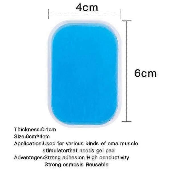 80 stk. gelputer for abdominal trener muskelstimulator treningsapparat slankemaskin tilbehør blå