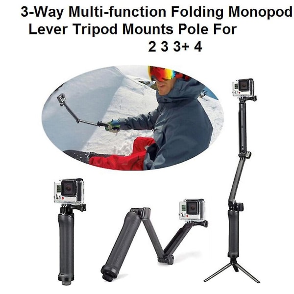 Vanntett Selfie Stick Stativ Flytende Håndgrep Monopod-stang For Hero 10 9 8 7 6 5 Action