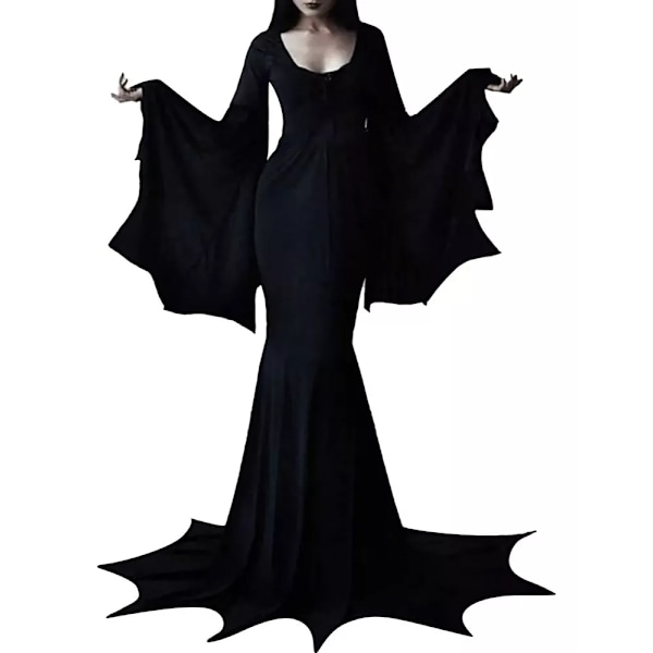 Addams Family Kostym för Kvinnor, Morticia Vampyrdräkt Negro XL