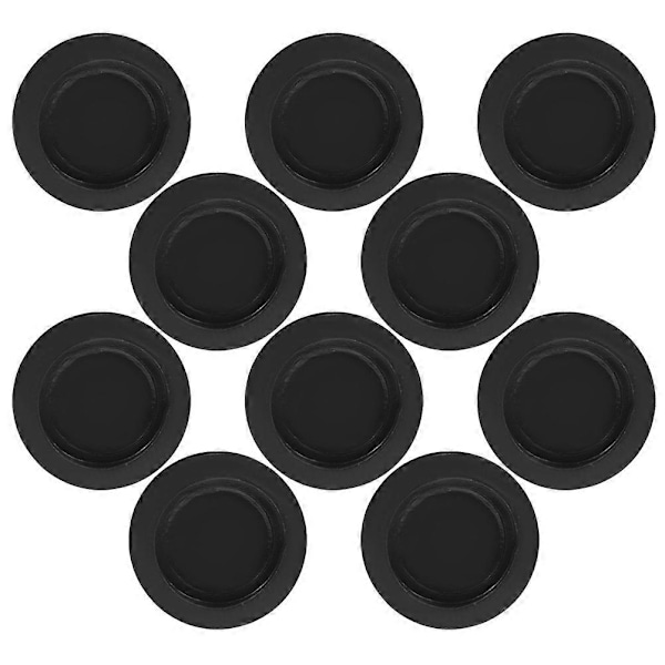 10 kpl Säästölaatikon Tulppa Sikoina Pyyhkijä Kumitulppa Pyöreä Tulppa Vaihto Black 3.8X3.8X0.5CM