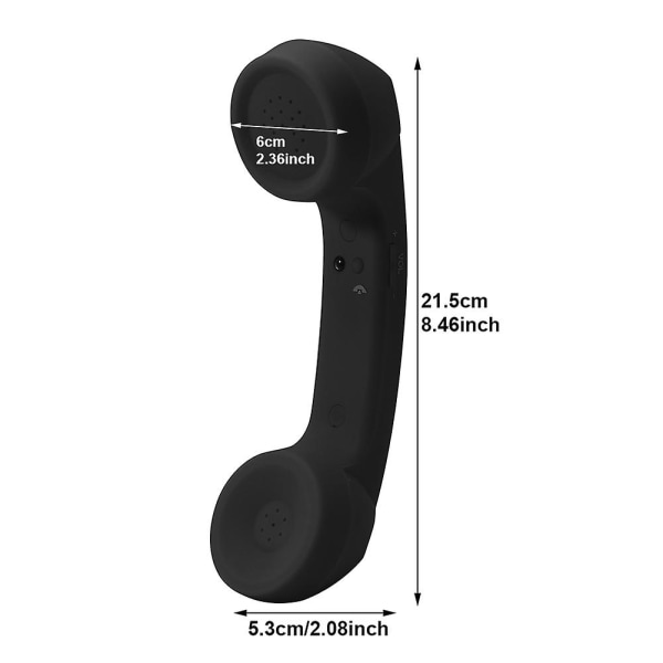 Strålningssäker mobiltelefon ABS Bluetooth Trådlös hemtelefonlur Retro White