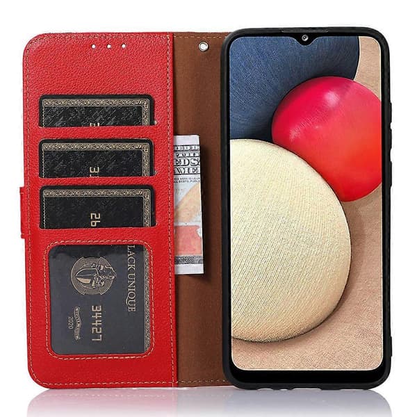 Plånboksfodral i PU-läder med rem för OnePlus Nord CE5 5G Red