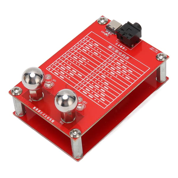 Automatisk Telegrafnøgle 5V CW Morsekode Nøgle med Magnetisk Base til Kortbølgeradio 3.5mm Jack-interface