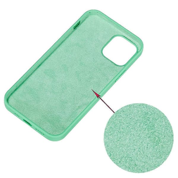 Yksivärinen silikonipuhelinkotelo iPhone 15:lle Green For iPhone 15 Plus