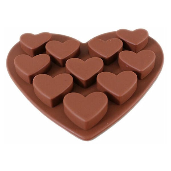 Hjerteformet silikonform Sjokoladeform for fondantkake