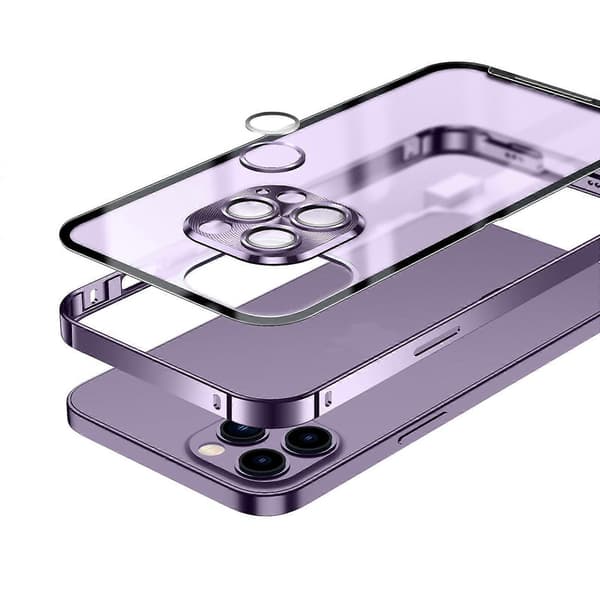 Frostet metal telefoncover til iPhone 14 Plus Gold