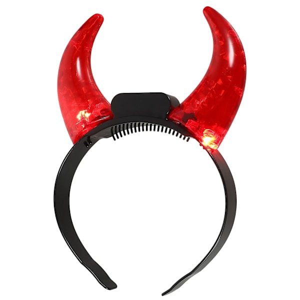 1 stk Led Glødende Djævelhorn Pandebånd Kostume Lysende Pandebånd Festindretning Red 21.00X16.00X3.00CM