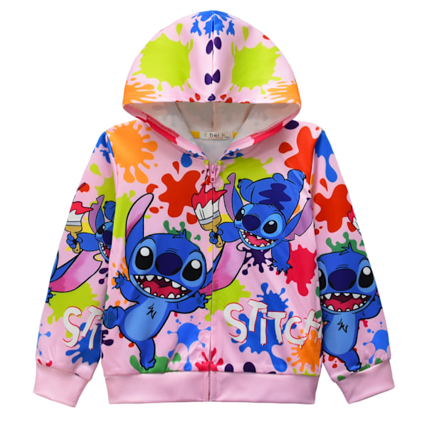 Stitch hettejakke med glidelås for mellomstore og store barn 120