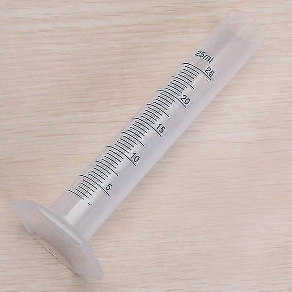 25 ml gennemsigtig gradueret cylinder af plast