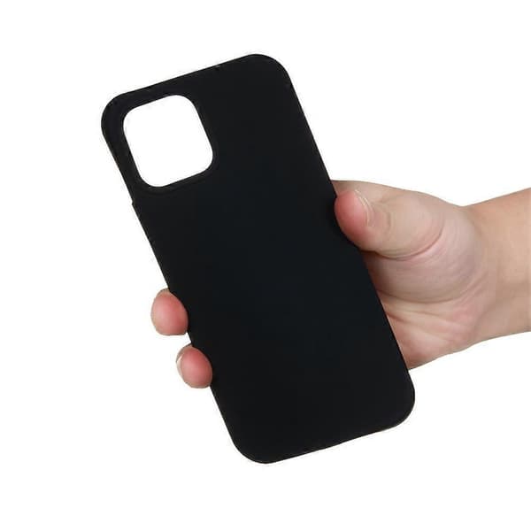 Ensfarvet silikone telefoncover til iPhone 15 Black For iPhone 15 Pro Max