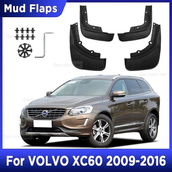För Volvo Xc60 2009-2016 2015 4 st Stänkskydd Stänkskydd Stänkskydd Framre Bakskärm Auto Styline Biltillbehör