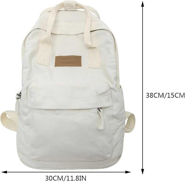 Laptop Ryggsäck Handbagage Ryggsäck För Kvinnor Män Dator Arbets Ryggsäck, College Dagryggsäckar Reseryggsäck White