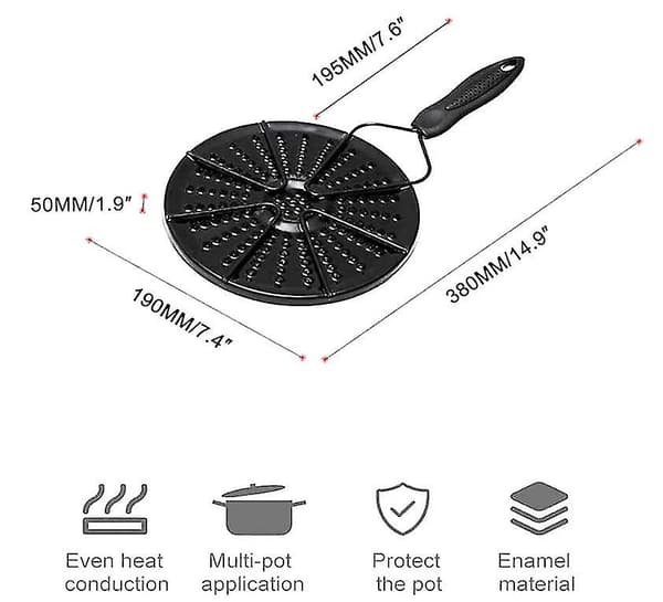 Stål Diffusorplatta Flamma R Simmer Ring Brännare Skydd