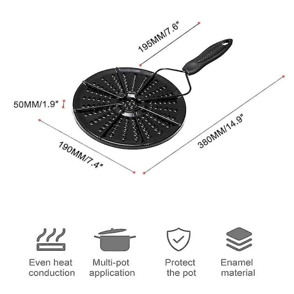 Teräksinen diffuusorilevy Flame R Simmer Ring Polttimen kannet