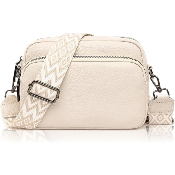 Crossbody-väska för kvinnor, liten, axelväska för kvinnor med bred rem, axelväskor för kvinnor, modern justerbar rem, handväskor i läder med dragkedja