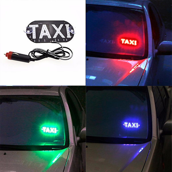 Taxi Led Nummerskilt Billys Frontrute Førerhusindikator Innvendig Signallampe Red