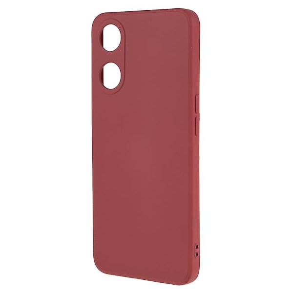 For Oppo A58 5g fiberforing gummiert TPU-deksel Anti-ripe telefondeksel Hawthorn Red