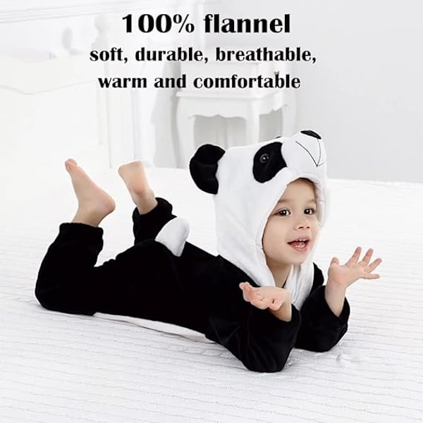 Halloween-vauvan asut, taaperoiden vaatteet, vauvan haalarit, poikien ja tyttöjen eläinasut, 2-36 kuukautta New panda 70-80cm