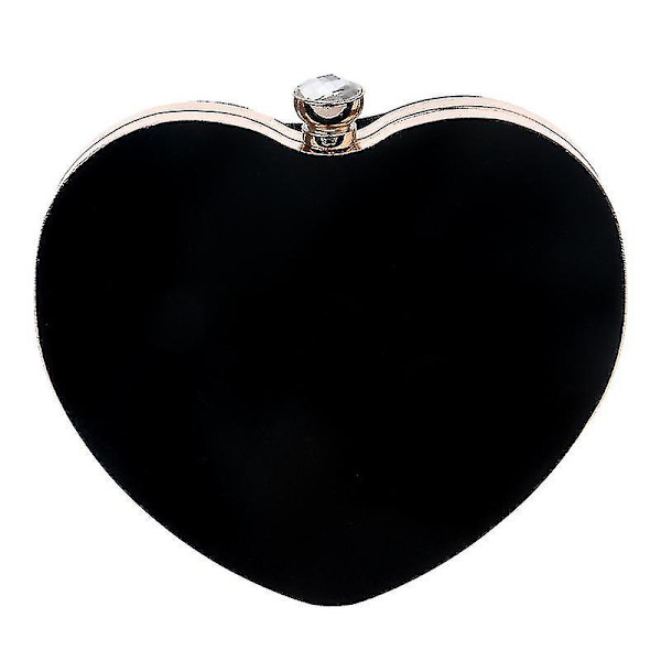 Sydämenmuotoinen käsilaukku Lady Fashion Meikkilaukku Iltalaukku Clutch-laukku Käsilaukku Elegantti BLACK