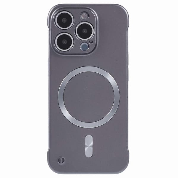 Cover til iPhone 14 Pro Max, kompatibel med MagSafe, hård PC, rammeløs telefon Grey