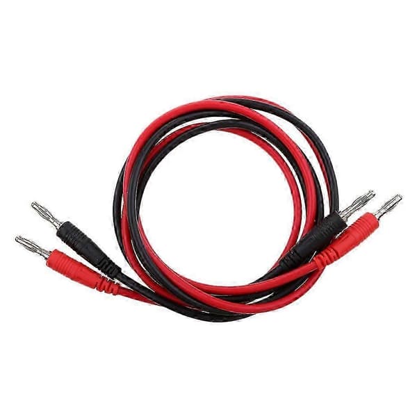 2 stk silikon 4 mm bananplugg til bananplugg kabel testkabel for multimeter