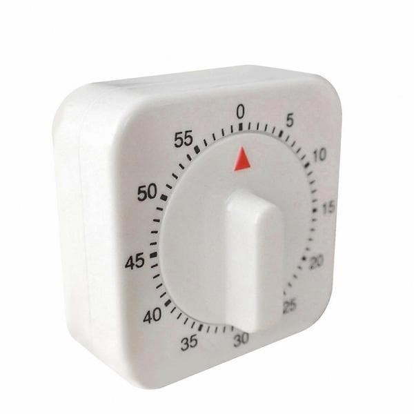 Mekanisk køkkentimer med 60-minutters nedtælling til madlavning og bageopgaver