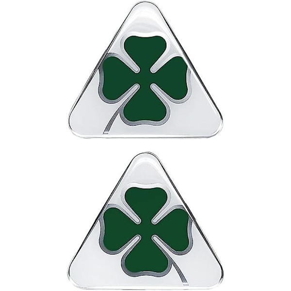 Alfa Romeo 3D-tarra 2 neliapilaa DX+SX, vihreä ja valkoinen, 2 kpl setti, 6,5*7,3 cm