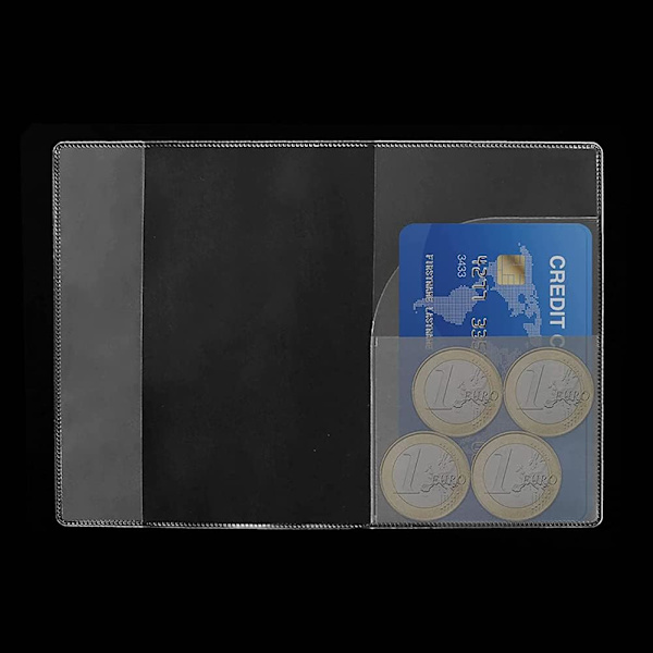 Klar Passdeksel, 6 stk. Klare Passomslag, Passlomme, Klar Plast Passbeskytter, Passomslag for Standard Størrelse Pass