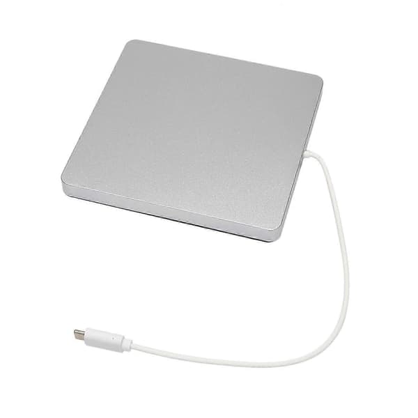 USB-C Superdrive Extern DVD/CD-omskrivare: Stöder Windows 8/7/Vista & Mac OSX - Europeiska marknaden silversvart