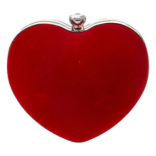 Sydämenmuotoinen käsilaukku Lady Fashion Meikkilaukku Iltalaukku Clutch-laukku Käsilaukku Elegantti RED