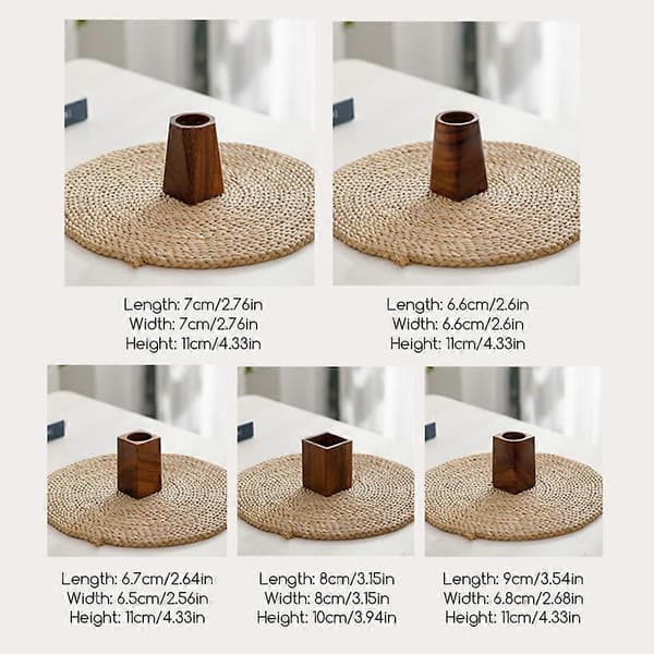 Pennholder i valnøtt – stilig skrivebordspynt for elegant studierom Round Pen Holder