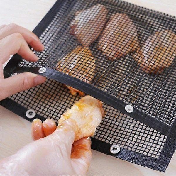 2-pak Grillposer / Netposer til Grilning - Forskellige Størrelser Sort