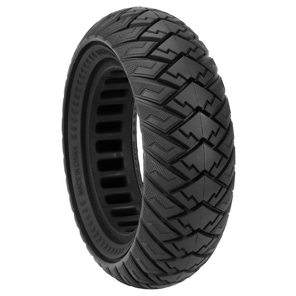 10 tommer 10x3/255x80(80/65-6) Off-road, slangeløst solid dekk Eksplosjonssikkert for elektrisk scooterdel Black